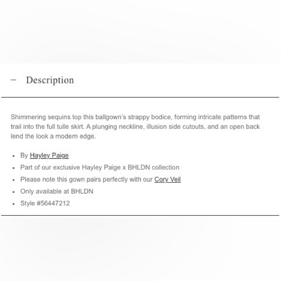 NWT-STUNNING Hayley Paige “Topanga” BHDLN wedding dress - Picture 16 of 16